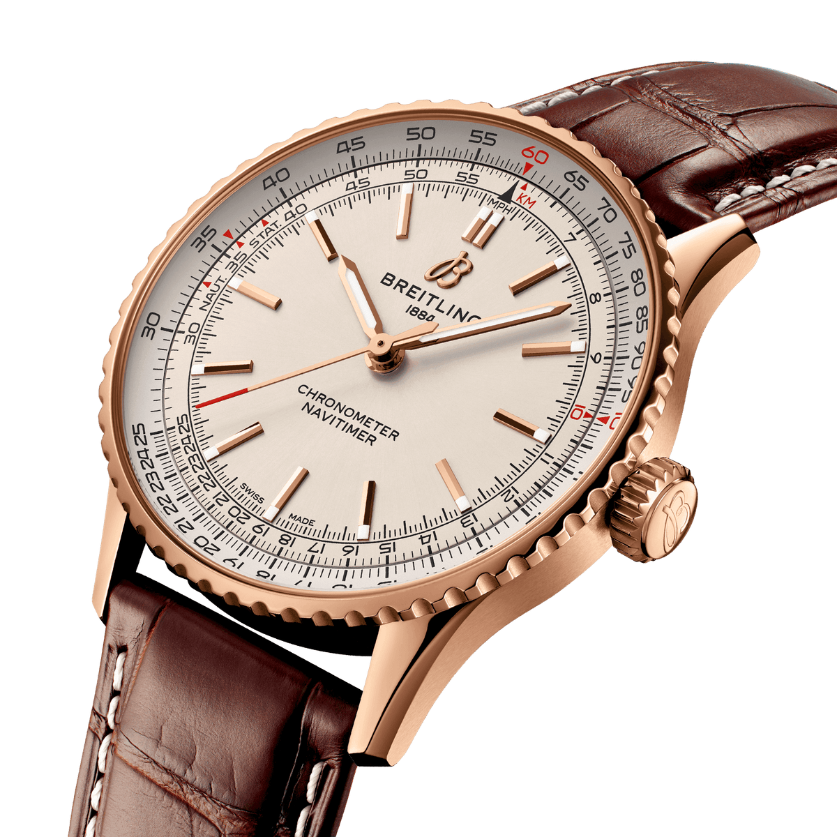 Breitling Navitimer Automatic 41, Small-scale traceable 18k Red Gold, Ref# R17329F41G1P1, Unworn 2024