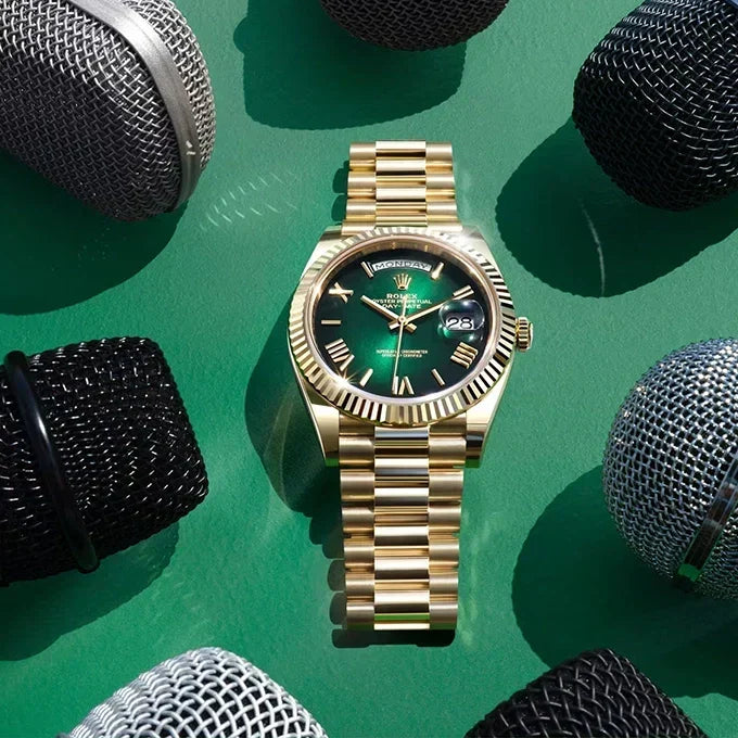 Day-Date 40 Oyster, 40 mm, Yellow Gold, Green Ombré Dial, Ref# 228238-0069MN