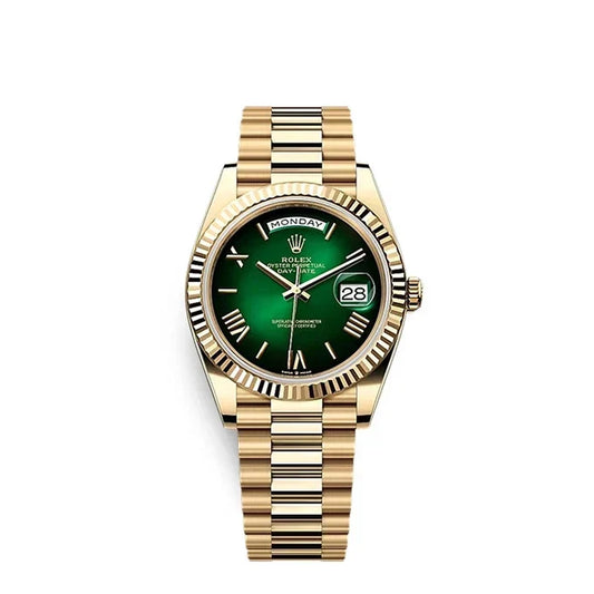 Day-Date 40 Oyster, 40 mm, Yellow Gold, Green Ombré Dial, Ref# 228238-0069