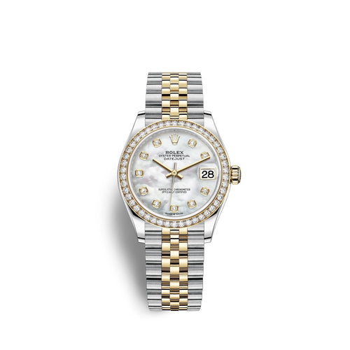 Datejust 31, Oystersteel, 18kt Yellow Gold and diamonds, Ref# 278383RBR-0028