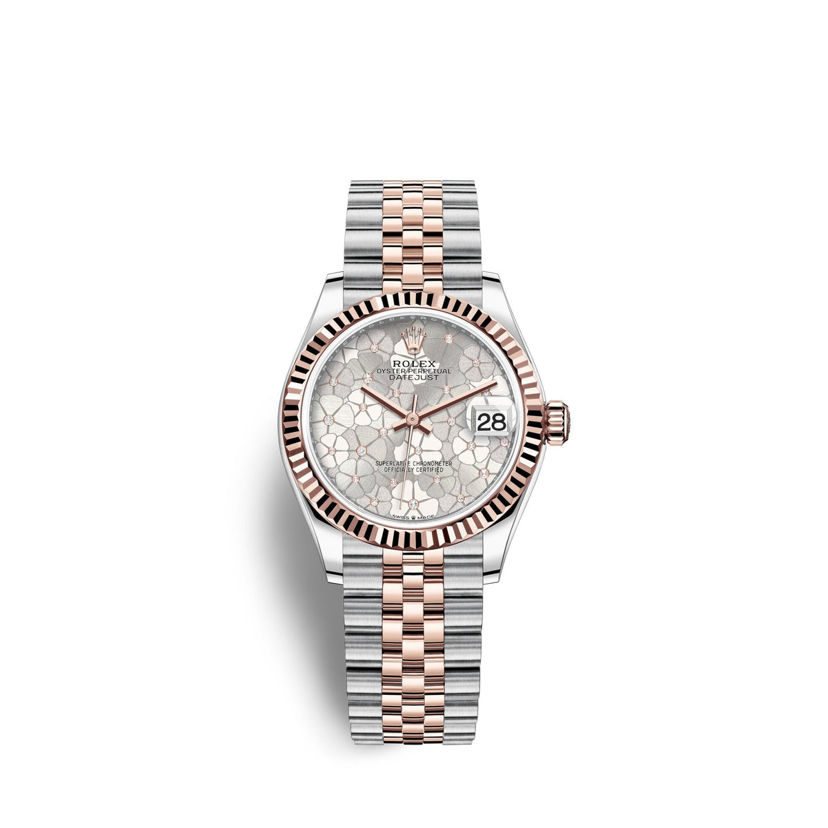 Datejust 31mm, Oystersteel and 18k Everose Gold and Diamonds, Ref# 278271-0032