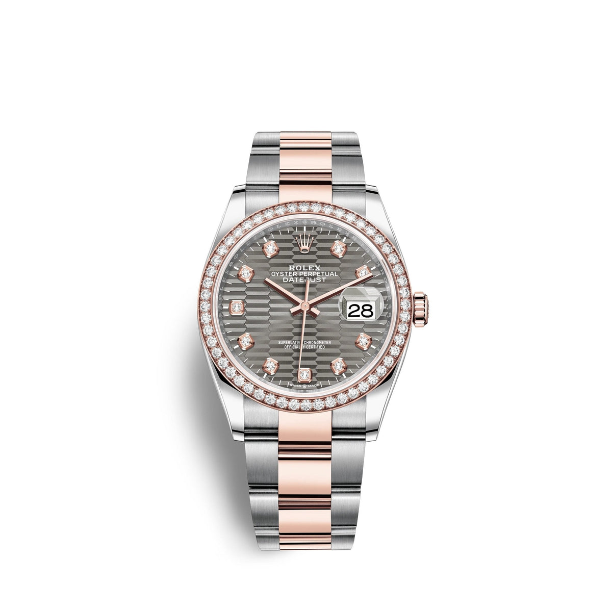 Datejust 36mm, Oystersteel and 18k Everose Gold, Ref# 126281rbr-0030