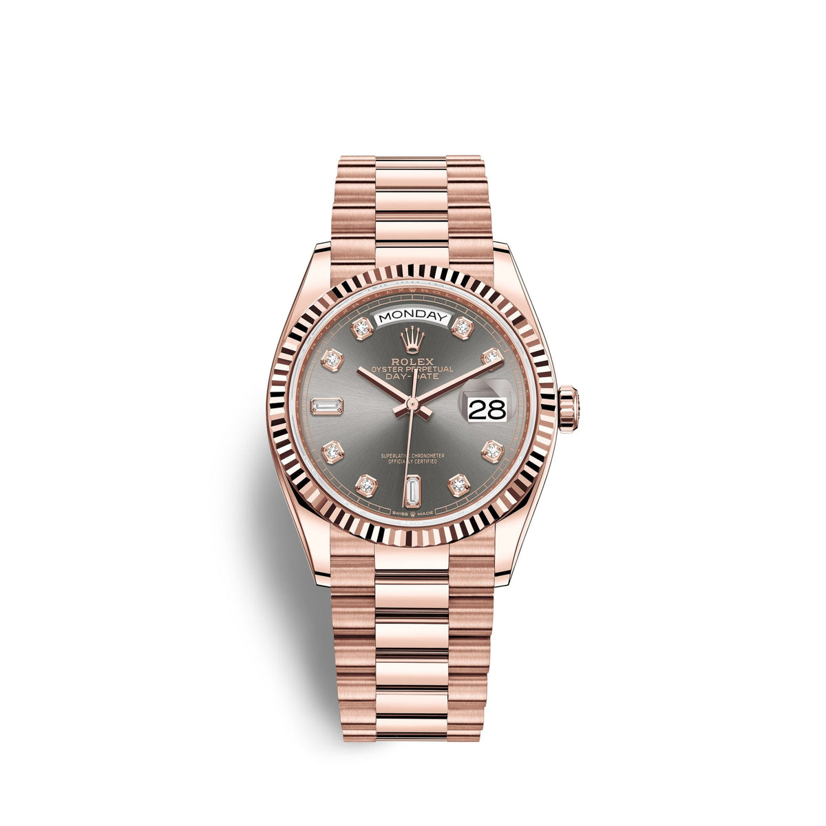 Day-Date, 36mm, 18k Everose Gold, Ref# 128235-0050