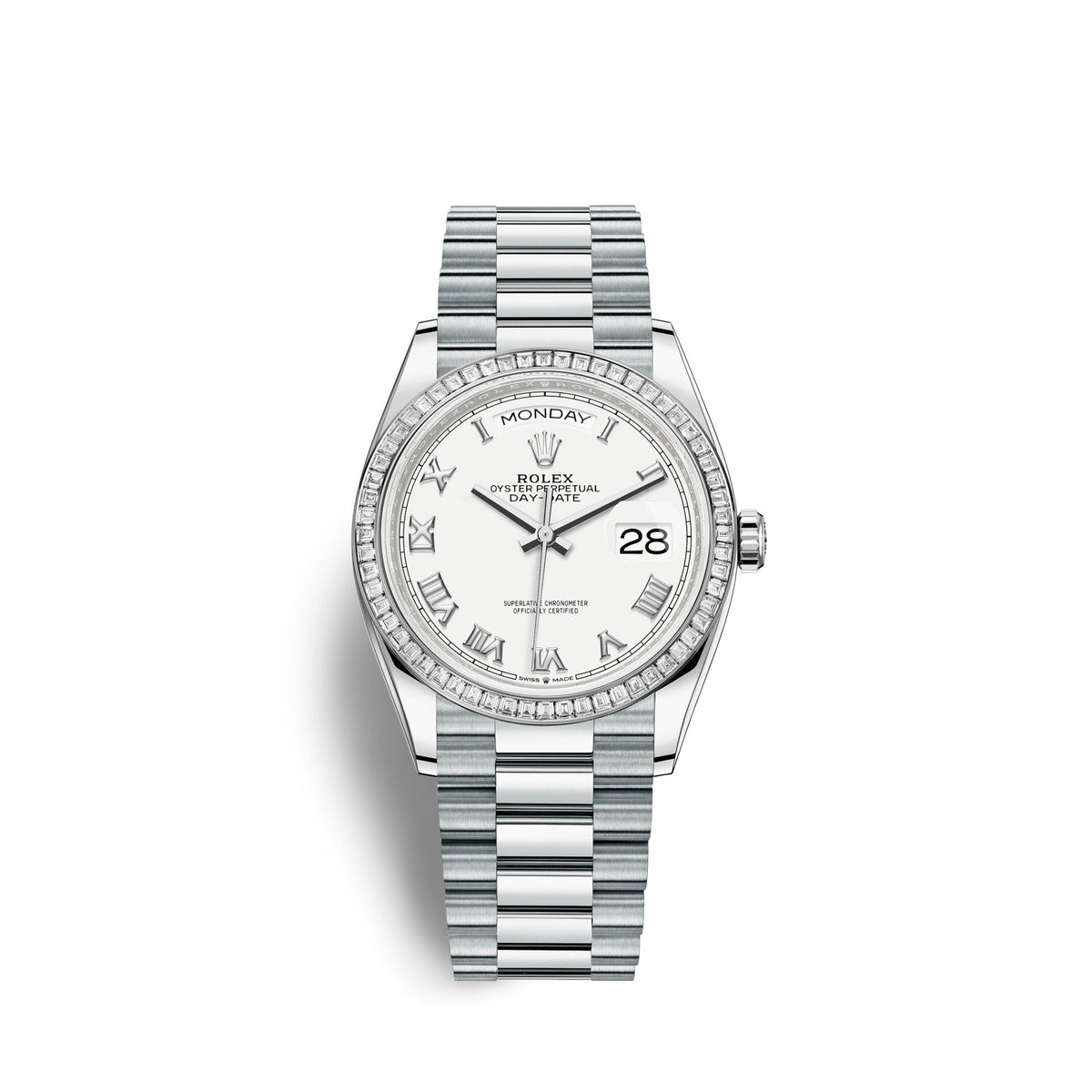 Day-Date, 36mm, Platinum and Diamonds, Ref# 128396tbr-0010