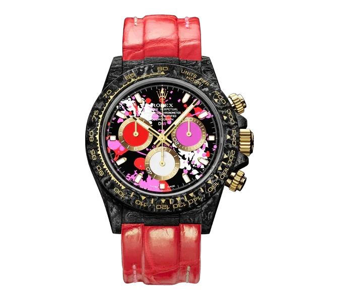 Diw Daytona motley red 40mm oyster black