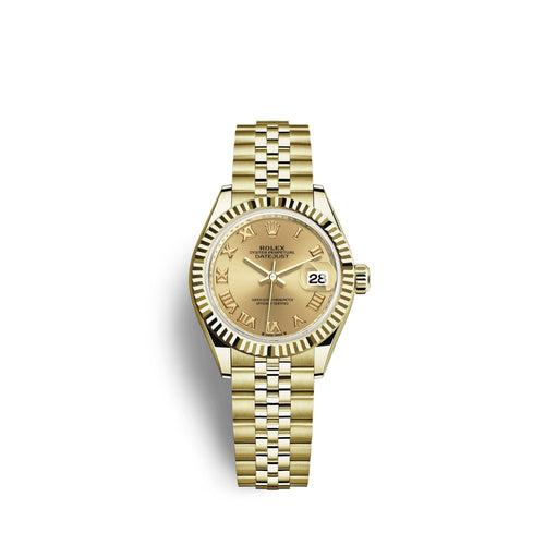 Lady-Datejust 28, 18k Yellow Gold, Ref# 279178-0023