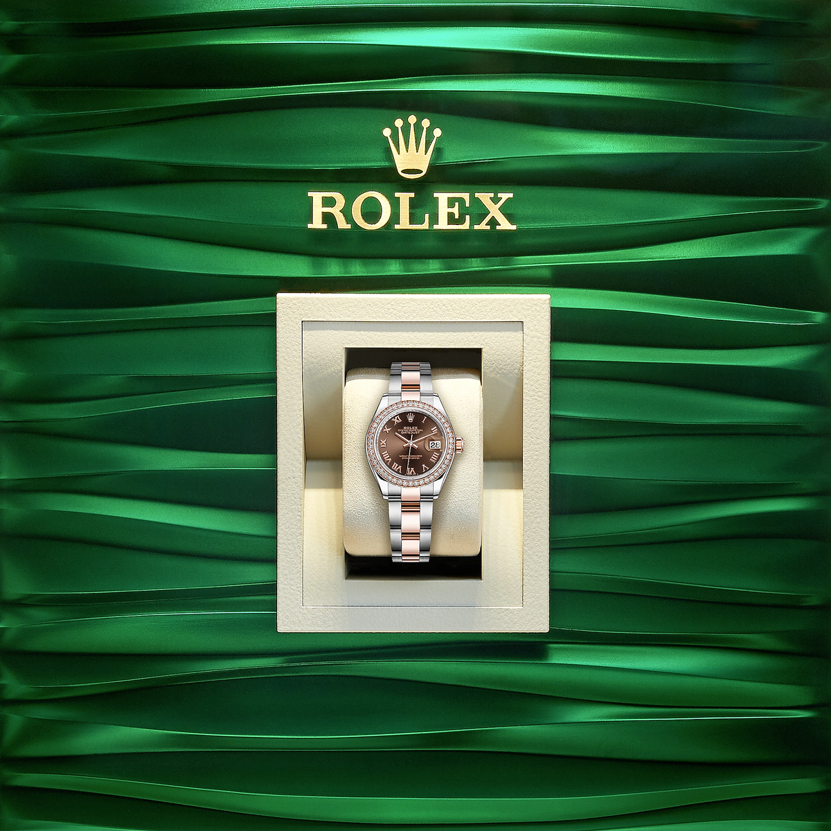 Lady-Datejust 28, Oystersteel and 18k Everose Gold, Ref# 279381RBR-0010