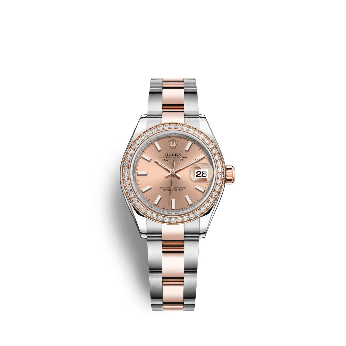Lady-Datejust 28, Oystersteel and 18k Everose Gold, Ref# 279381RBR-0024