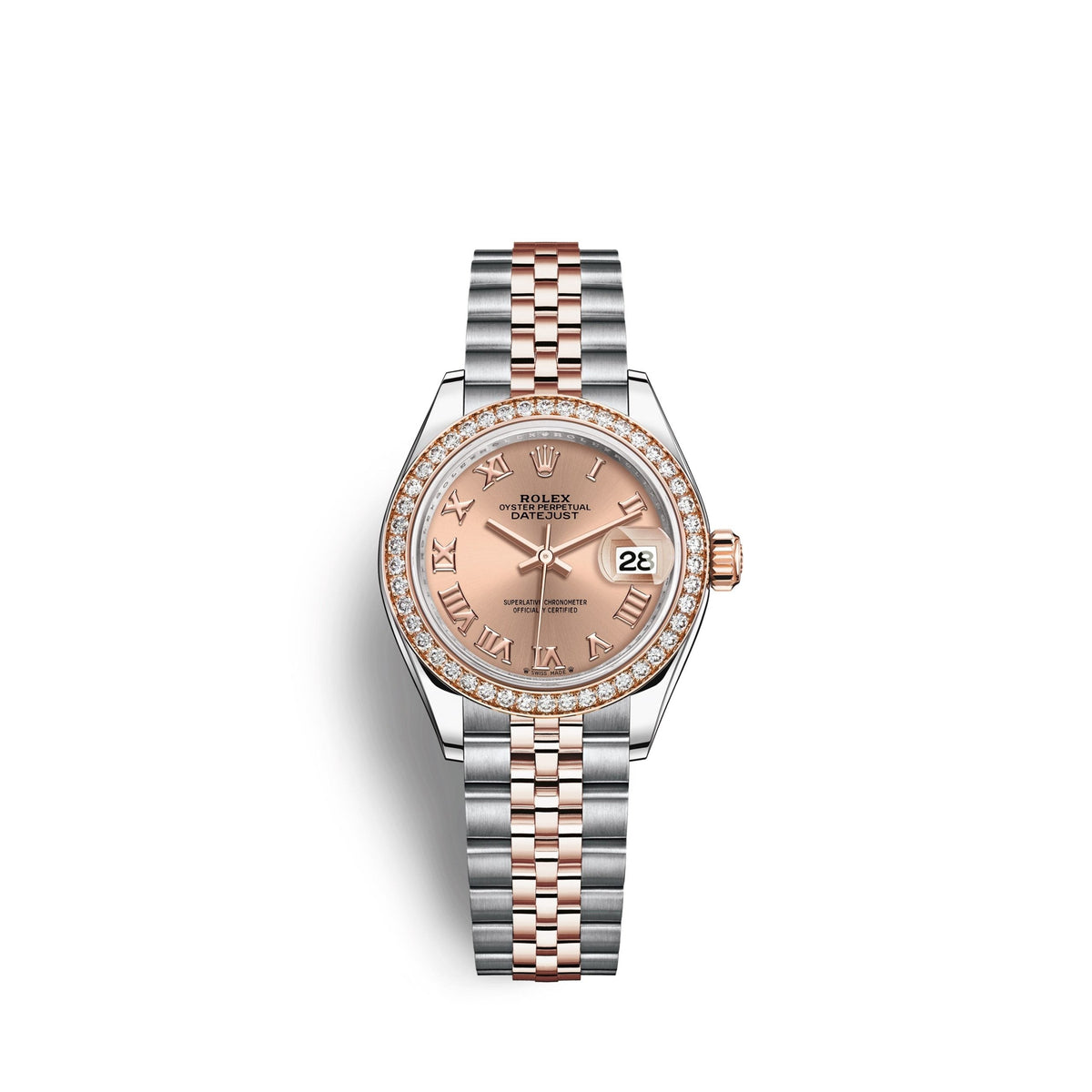 Lady-Datejust 28, Oystersteel and 18k Everose Gold, Ref# 279381RBR-0025