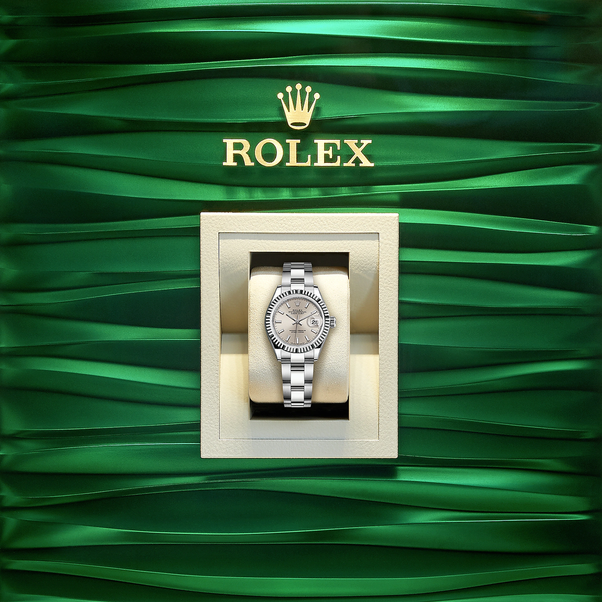 Lady-Datejust 28, Oystersteel and 18k White Gold, Ref# 279174-0006