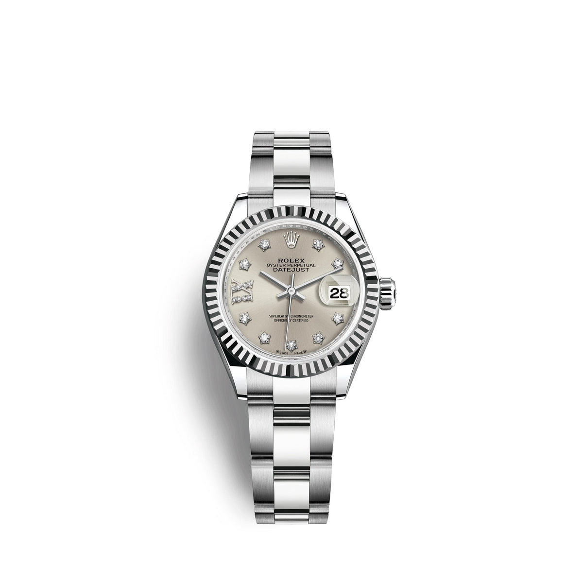 Lady-Datejust 28, Oystersteel and 18k White Gold, Ref# 279174-0022