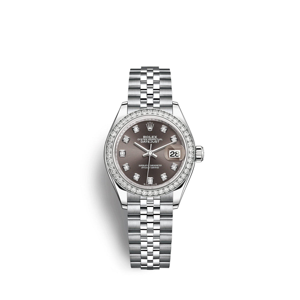 Lady-Datejust 28, Oystersteel and 18k White Gold, Ref# 279384RBR-0017