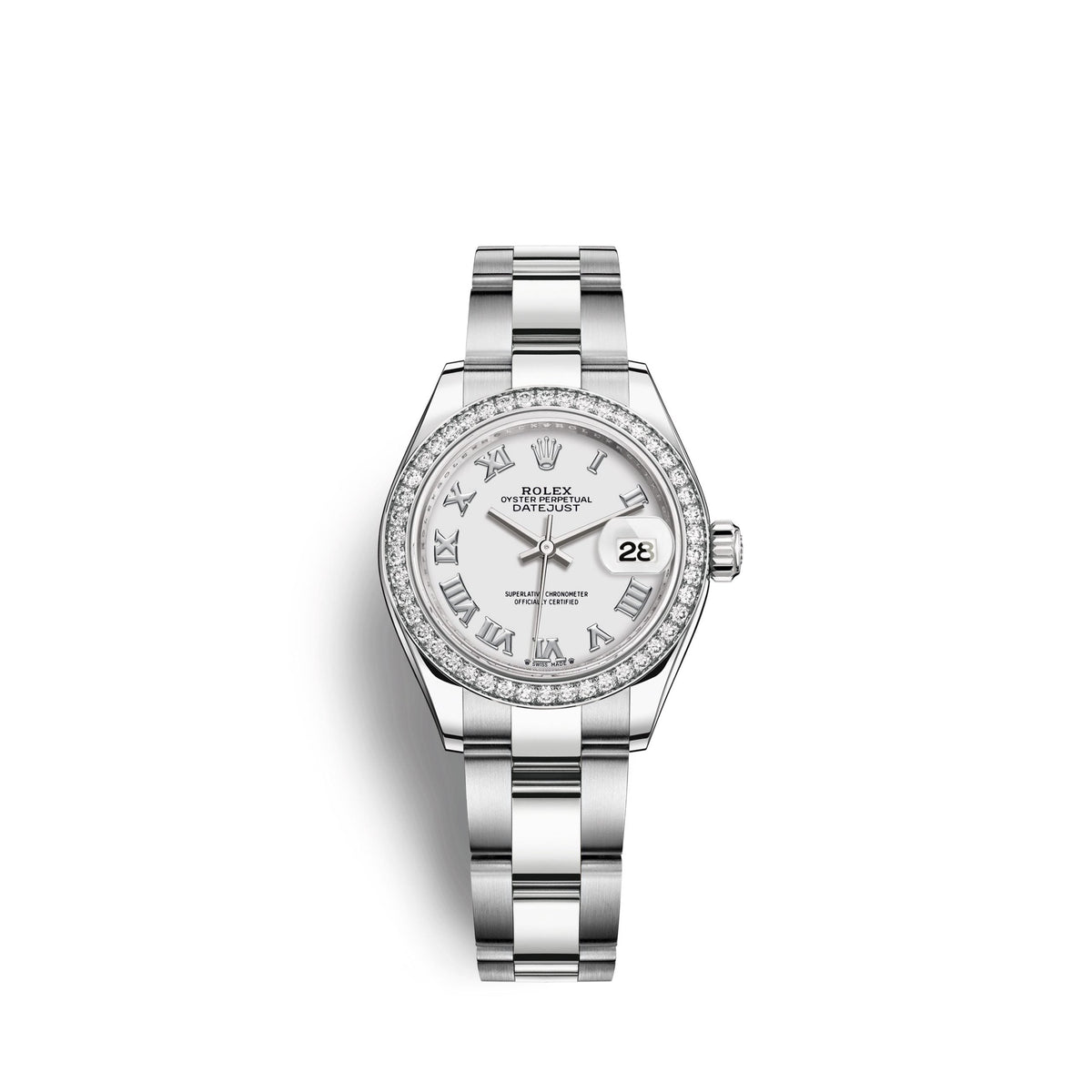 Lady-Datejust 28, Oystersteel and 18k White Gold, Ref# 279384RBR-0020