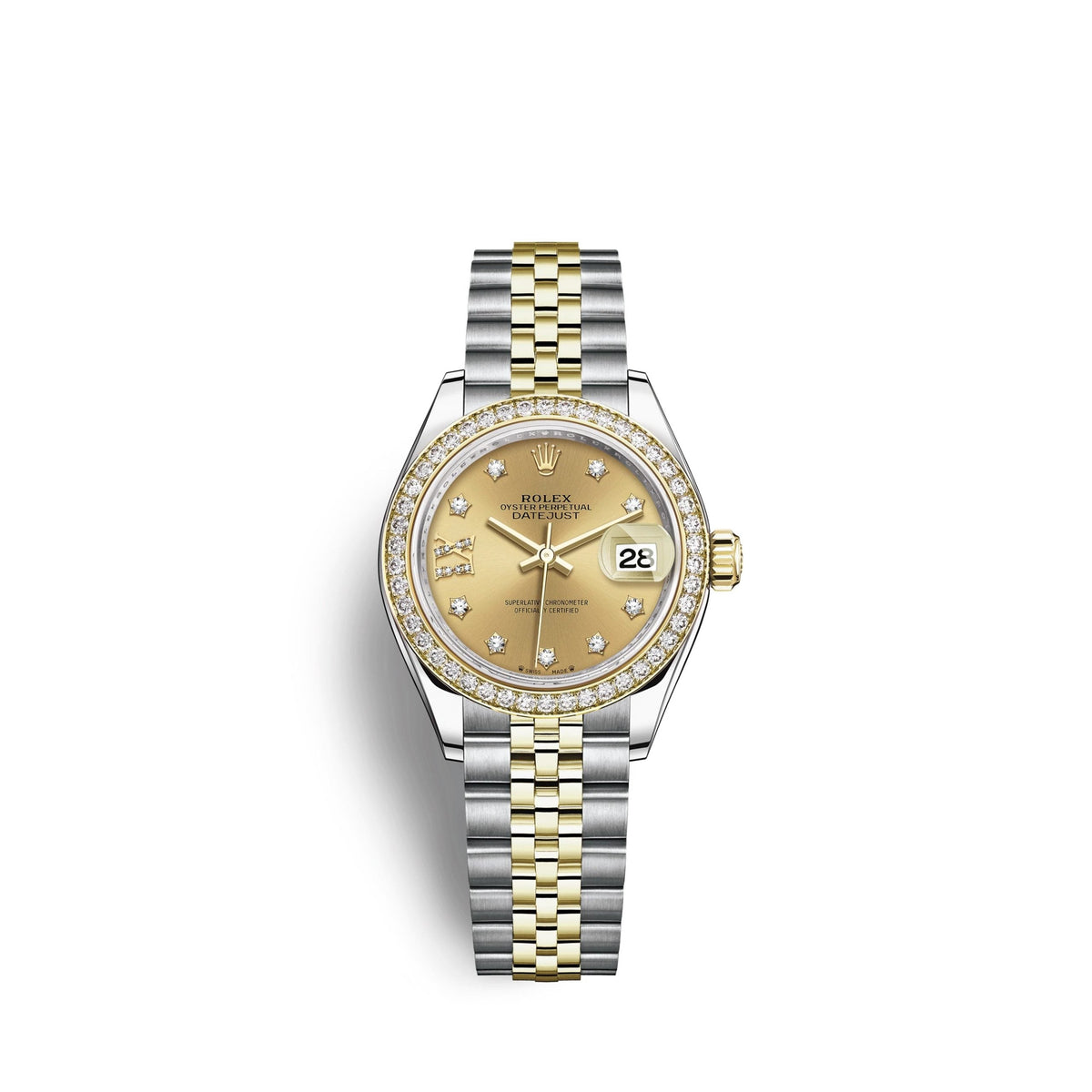 Lady-Datejust 28, Oystersteel and 18k Yellow Gold, Ref# 279383RBR-0021
